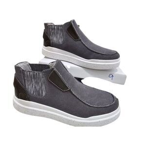 Romika Josef Seibel Helsinki‎ Canvas Platform Casual Shoe Gray Size 37 Bootie